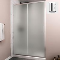 Mampara premium frosted corredera frontal