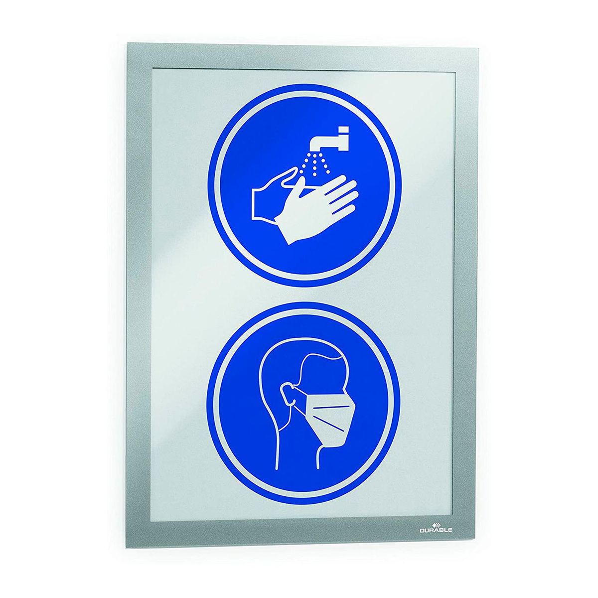 DURABLE - Marco Magnético A4 Exhibición Gris Duraframe