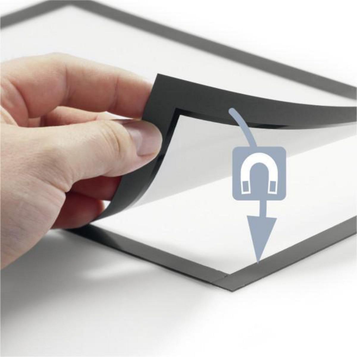 DURABLE - Marco Autoadhesivo A3 Frontal Magn Rojo Duraframe