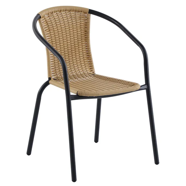 JUST HOME COLLECTION - Silla de terraza negra/natural
