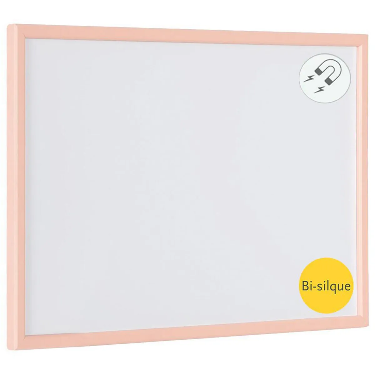 BI SILQUE - Pizarra Blanca Magnét 60x40 Mdf Salmón Bi-silque