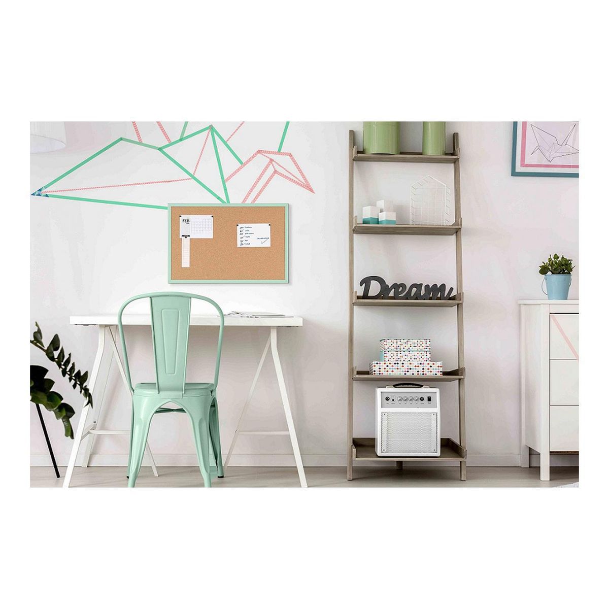 BI SILQUE - Pizarra Corcho 60x40 Mdf Pastel Verde Bi-silque