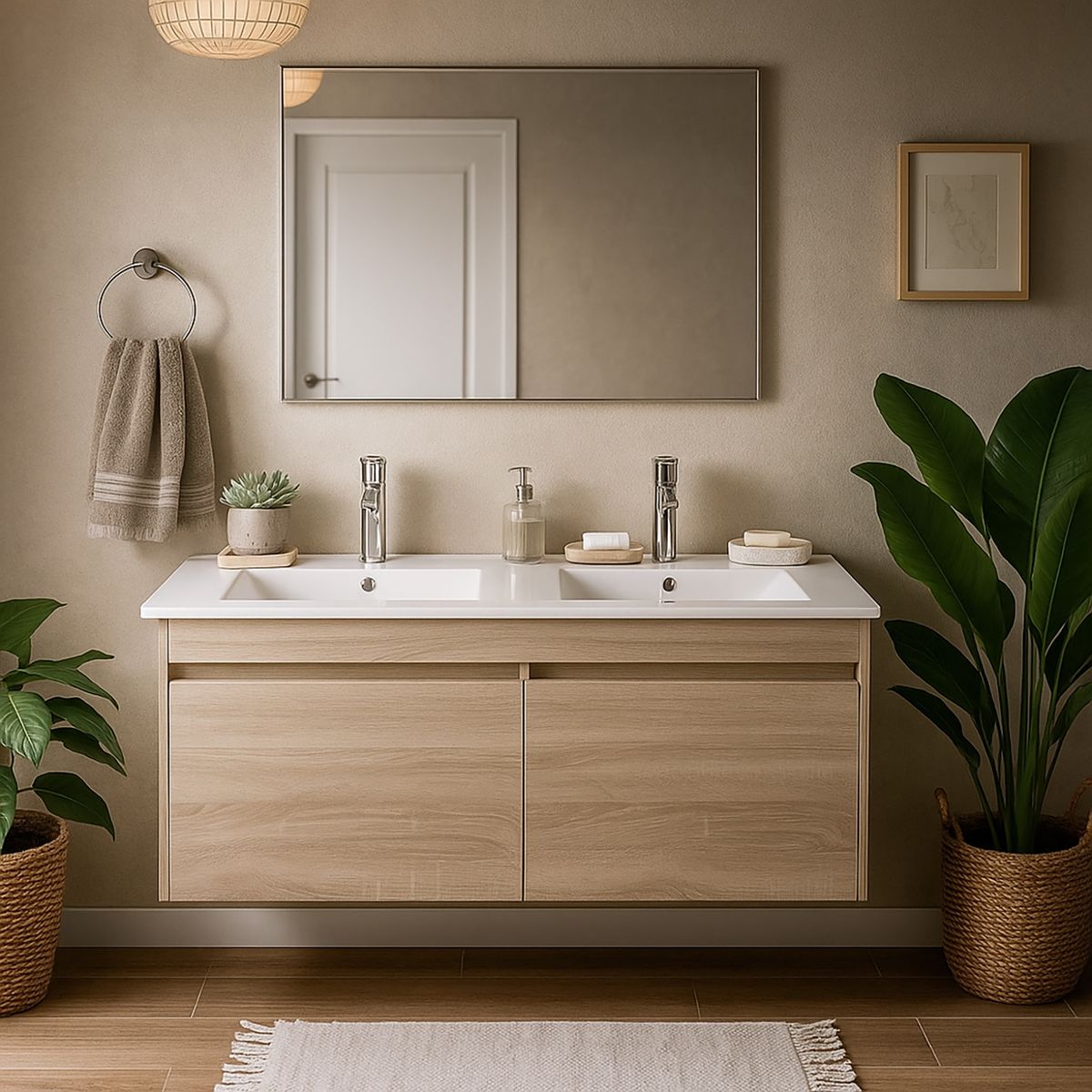 DUSCHY - Mueble siri loza 120x45 ds31 2 cajones