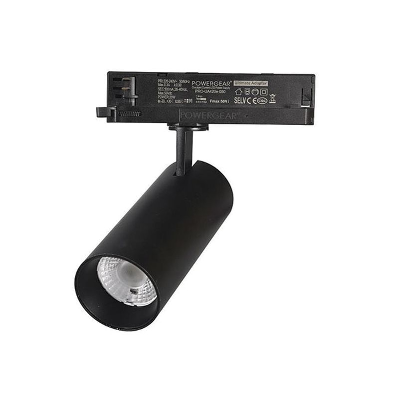 HB LEDS - Foco De Riel 40º Monofásico 30W Neutro Negro