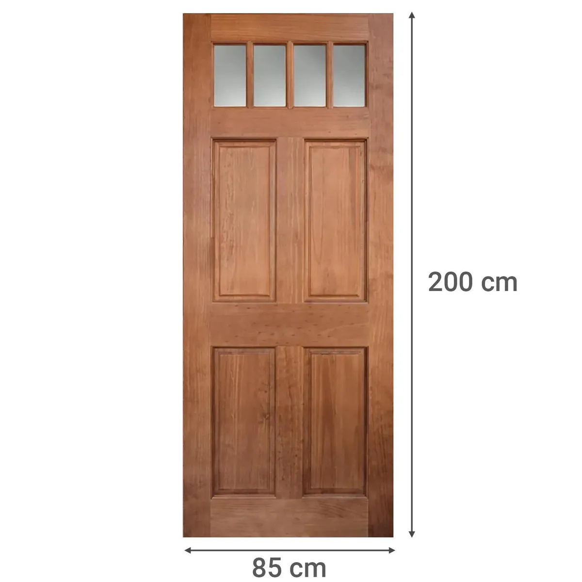 HOLZTEK - Puerta 4 Vidrios Sidora Castaño
