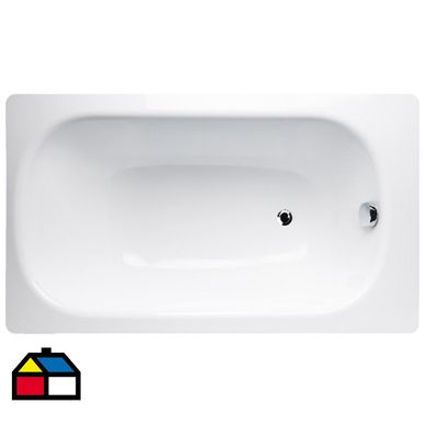 Tina empotrada 150 x 70 x 39cm blanco- acero esmaltado