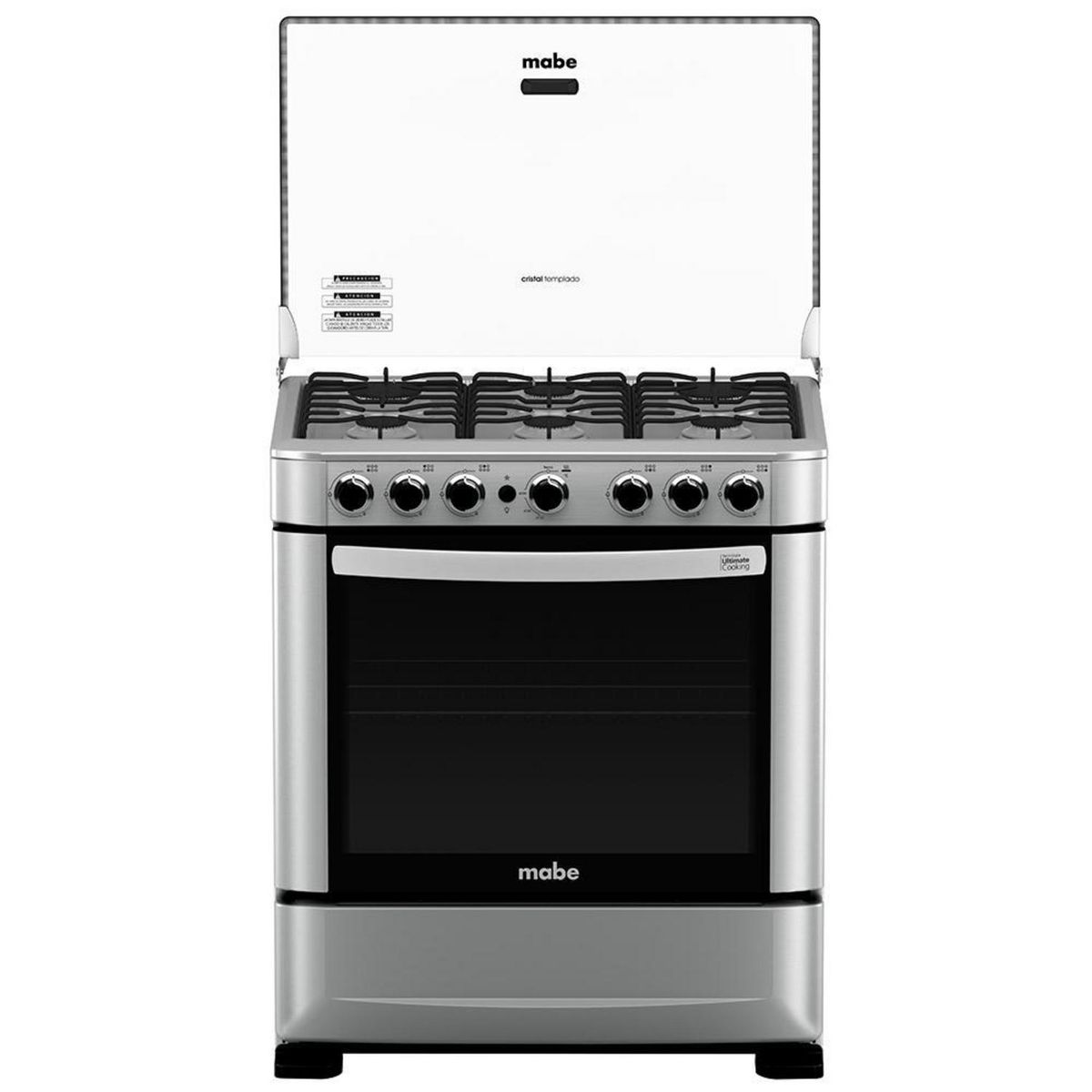 MABE - Cocina a Gas 6 Platos Silver ANDES7620AG0