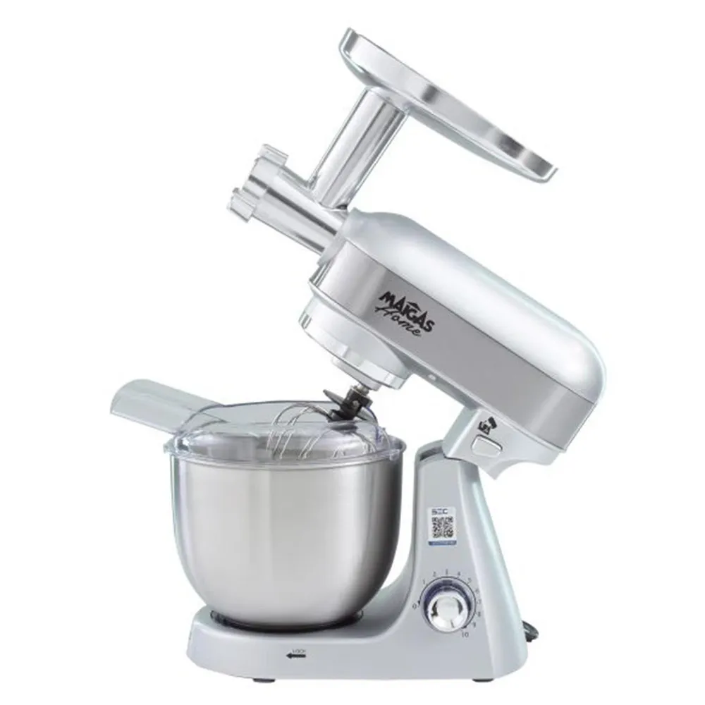 Maigas Batidora de Pedestal Lorenzza 5 L con Molino de Carne Silver SC265S, foto 2
