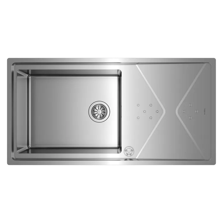 Lavaplatos 1 Cubeta(s) 98.4x21x50.4 cm Acero inoxidable