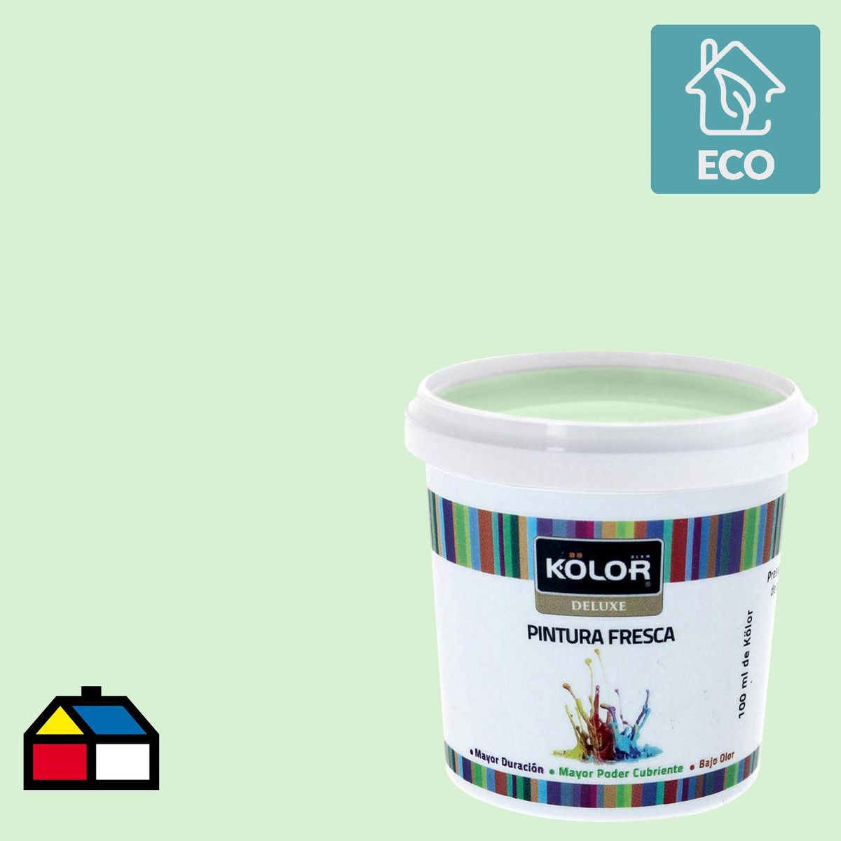 KOLOR - Muestra Color Frasco (plástico/vidrio) 100 ml Mate Verde Smolyan 