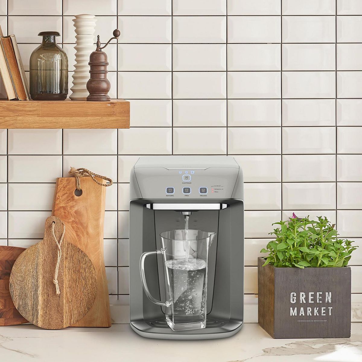 FENSA - Purificador de agua 0,8 litros gris