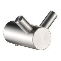 Percha home doble acero inox terminación brushed