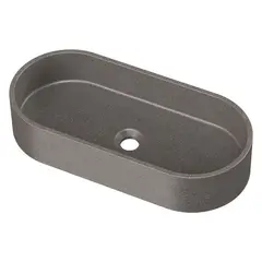 KLIPEN - Lavamanos Sobrepuesto Forma Ovalada Granito 60x12x28 cm Negro