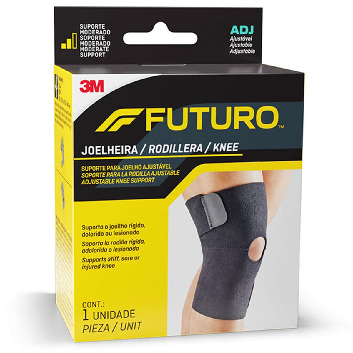 FUTURO - Soporte de Rodilla Ajustable Negro
