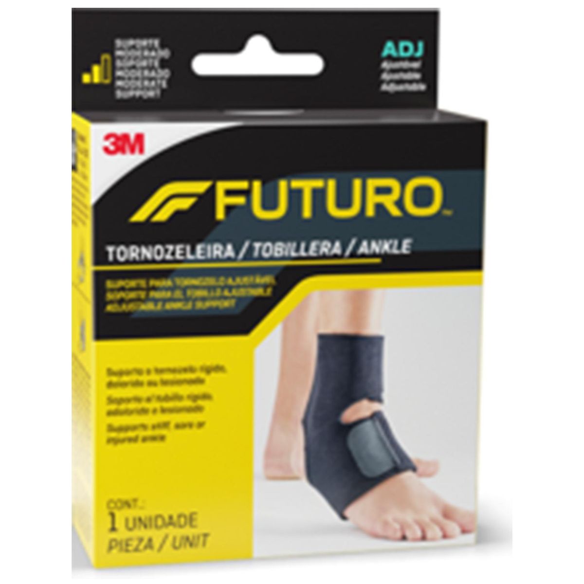 FUTURO - Soporte de Tobillo Ajustable Negro