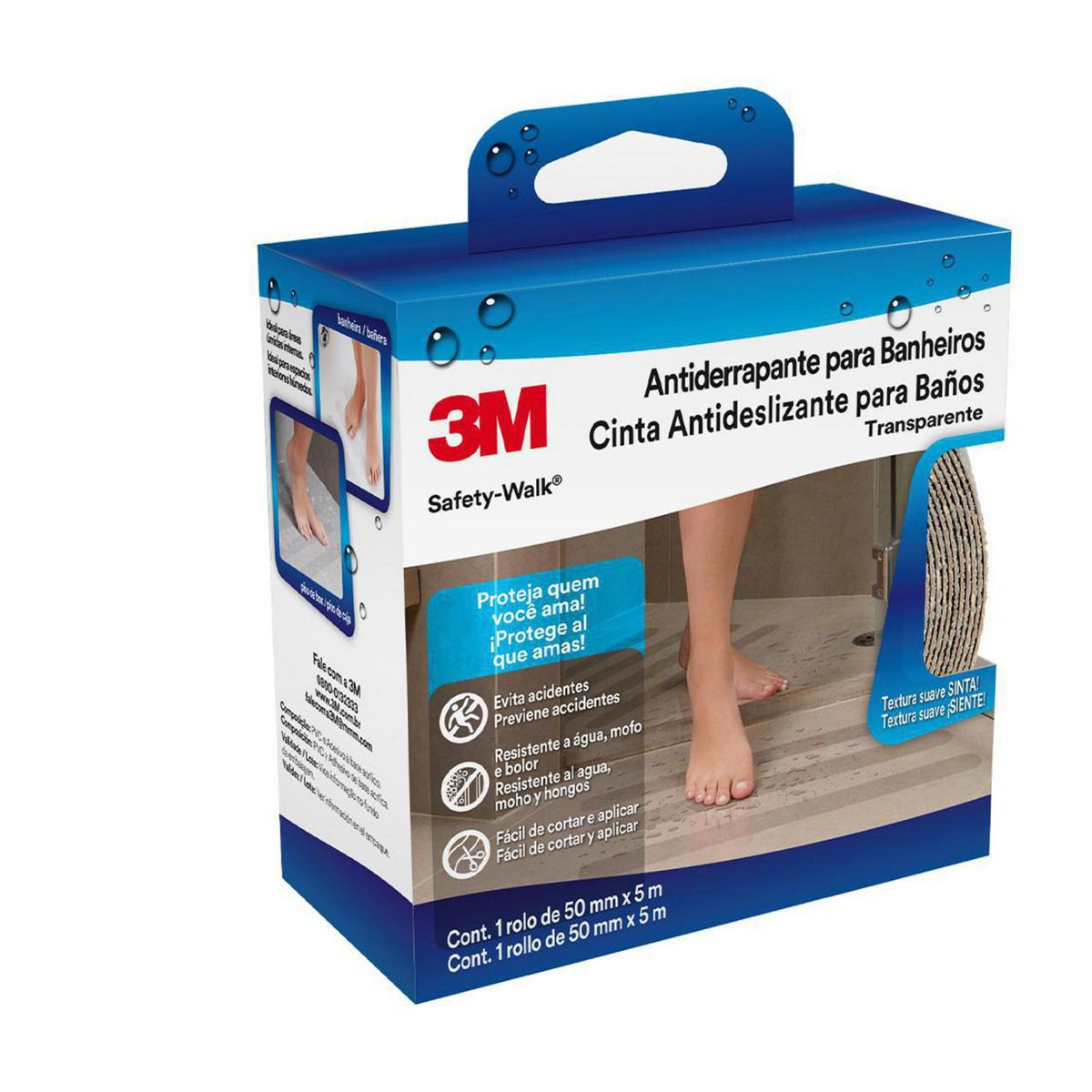 3M - Cinta Antideslizante para Baños 50 mm x 5 m
