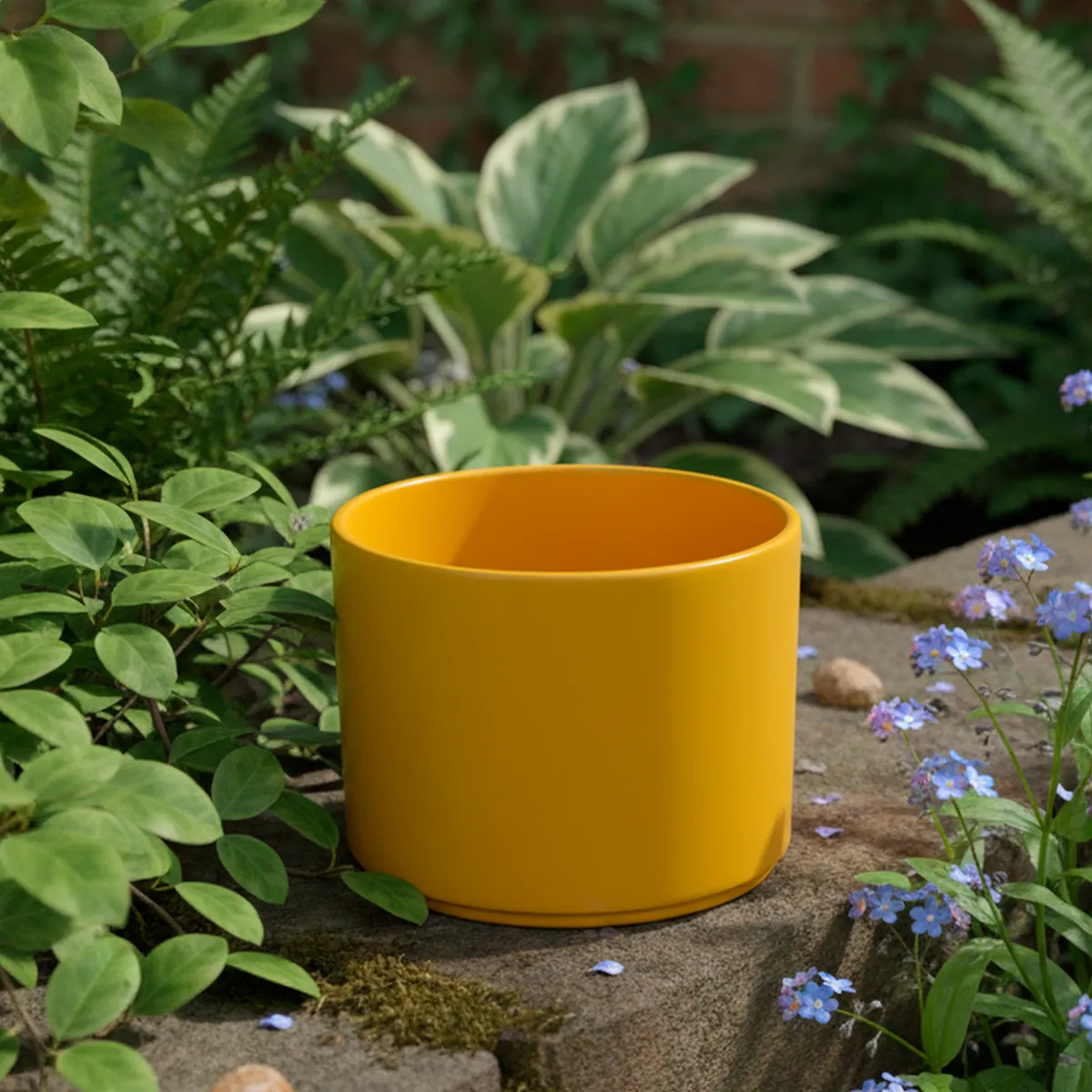 JAPI - Macetero Hanover de Cerámica 11.5x8.8 cm Mostaza