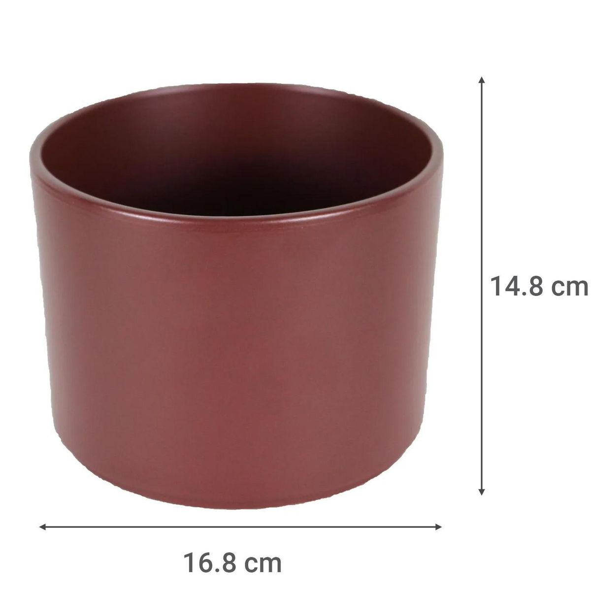 JAPI - Macetero Hanover de Cerámica 16.8x14.8 cm Vino