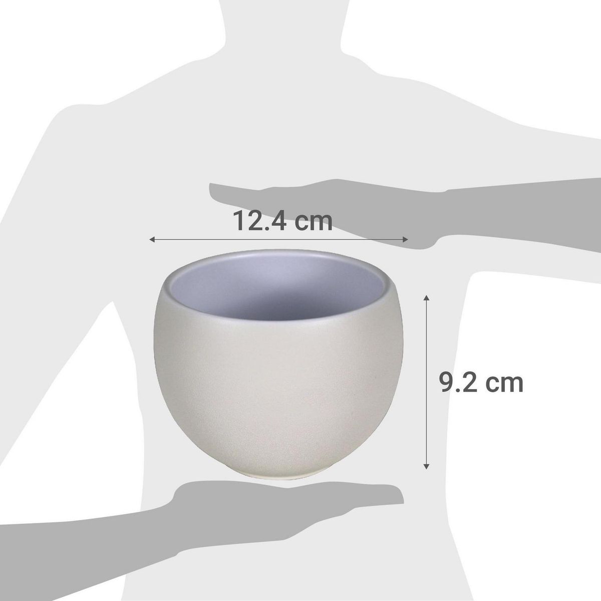 JAPI - Macetero Berlim de Cerámica 12.4x9.2 cm Beige