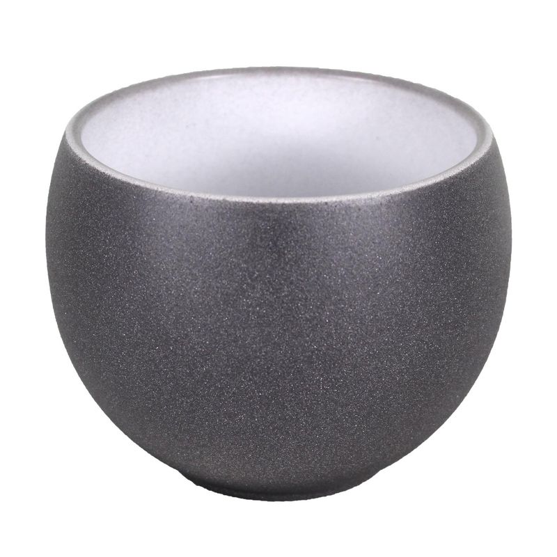 JAPI - Macetero Berlim de Cerámica 12.4x9.2 Plomo