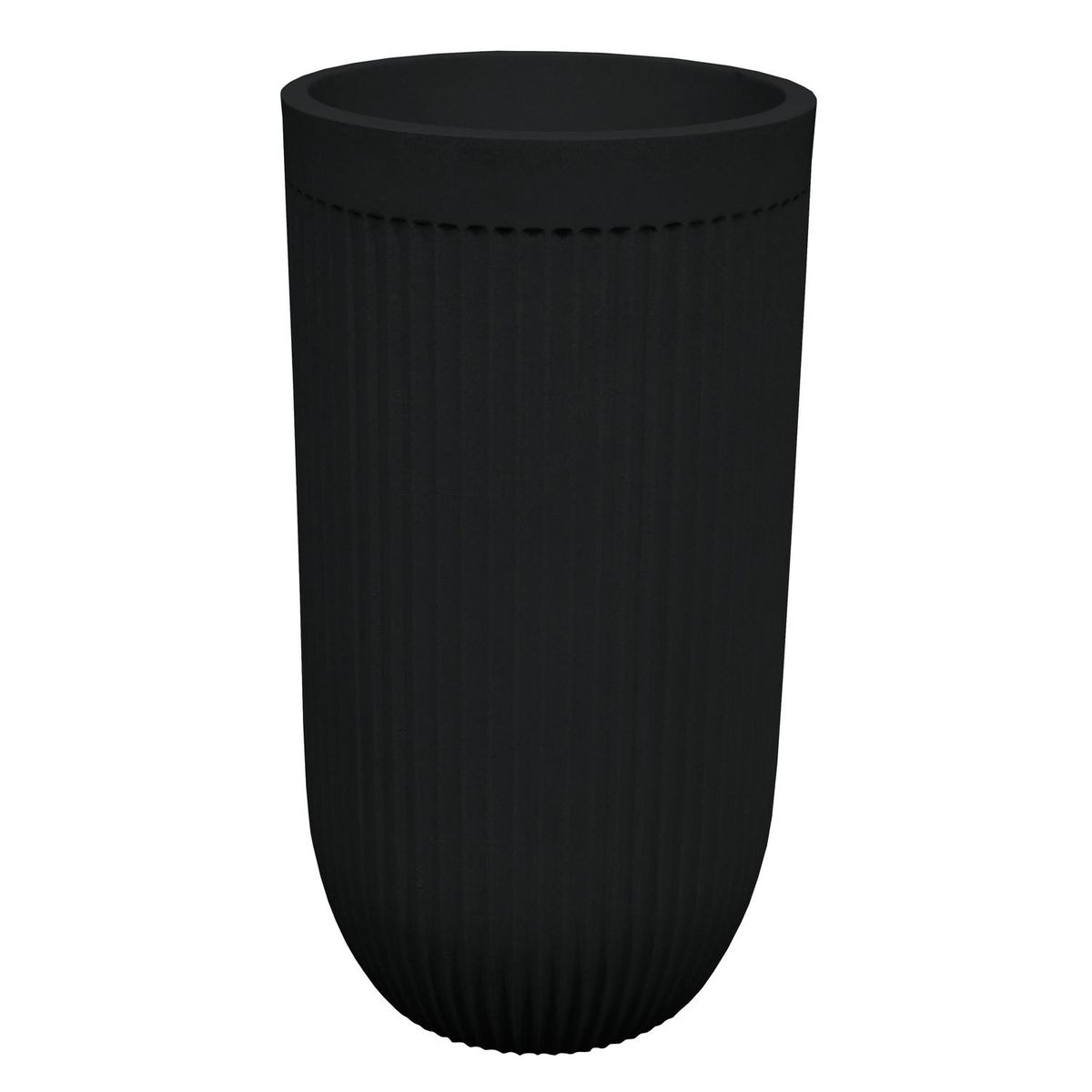 JAPI - Macetero Flute de Plástico 33x62 cm Gris