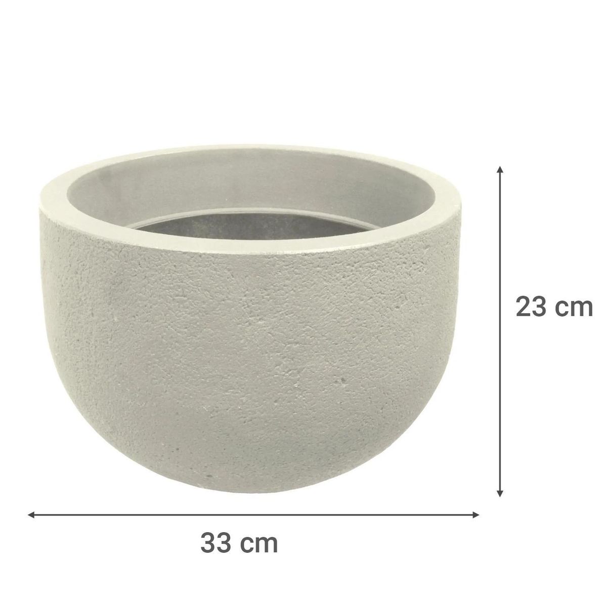 JAPI - Macetero Rustic de Plástico 33x23 cm Gris