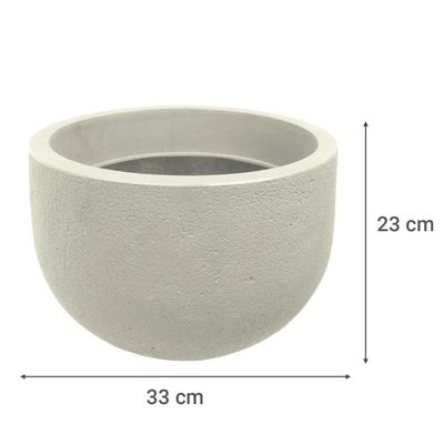 Imagen 2 del producto Macetero Rustic de Plástico 33x23 cm Gris