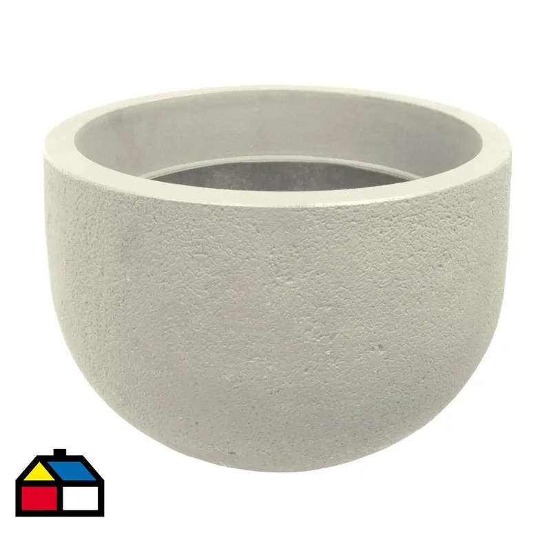 JAPI - Macetero Rustic de Plástico 45x35 cm Gris