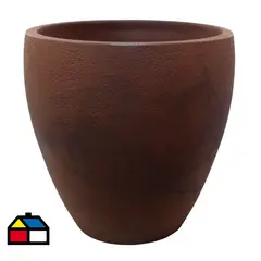 JAPI - Macetero Rustic de Plástico 40x39.5 cm Gris