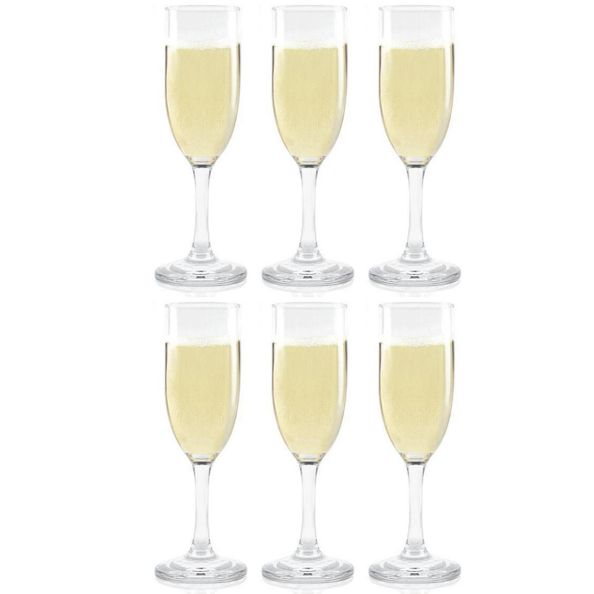 JUST HOME COLLECTION - Set 6 Copas de Champágne 176 ml Vidrio Transparente