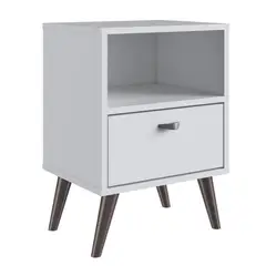 BE DESIGN - Velador 1 Cajón(es) Honey 39x54x30 cm Blanco