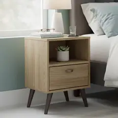 BE DESIGN - Velador 1 Cajón(es) Honey 39x54x30 cm Café