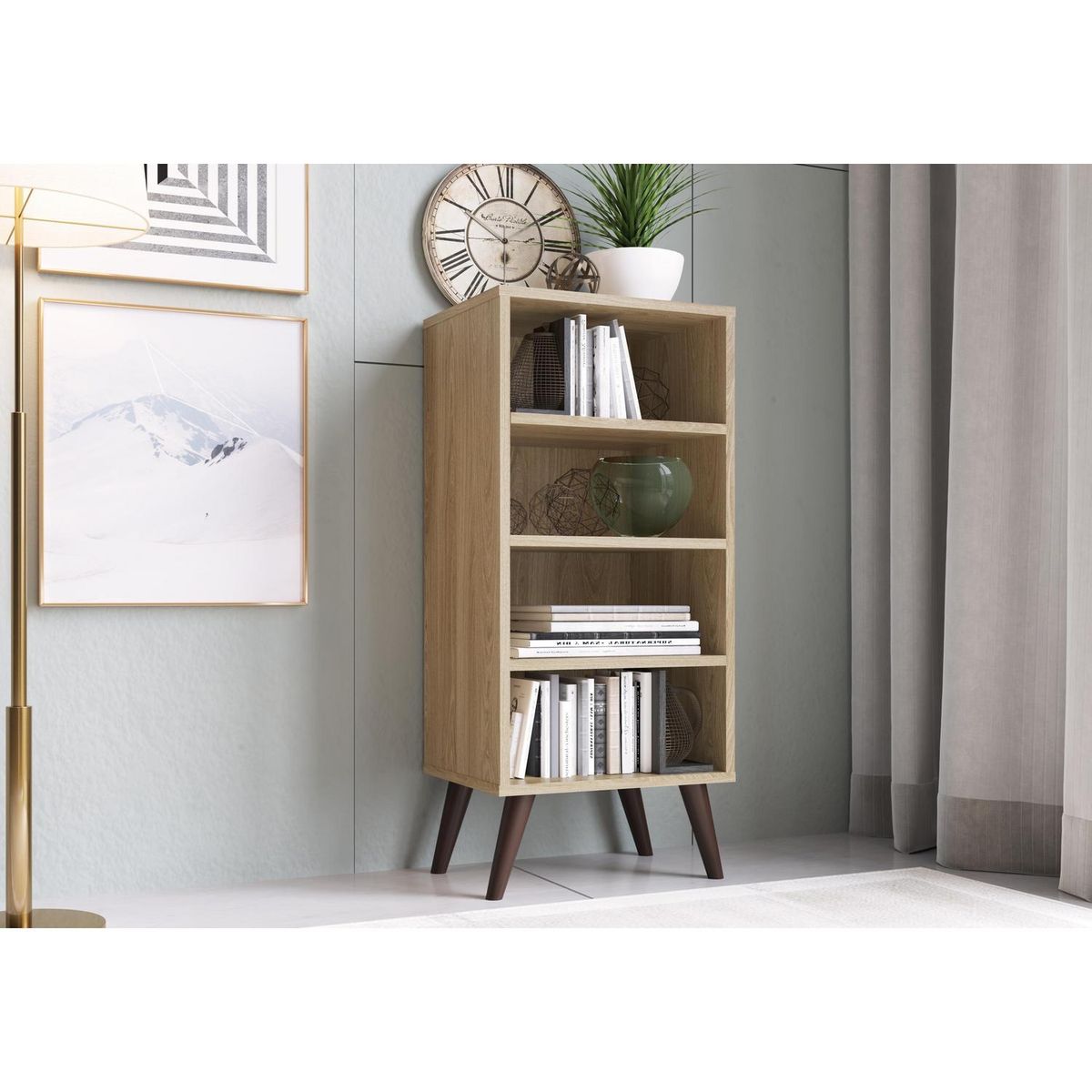 BE DESIGN - Estante Honey MDP 4 Nivel(es) 38.5x87x30 cm Café