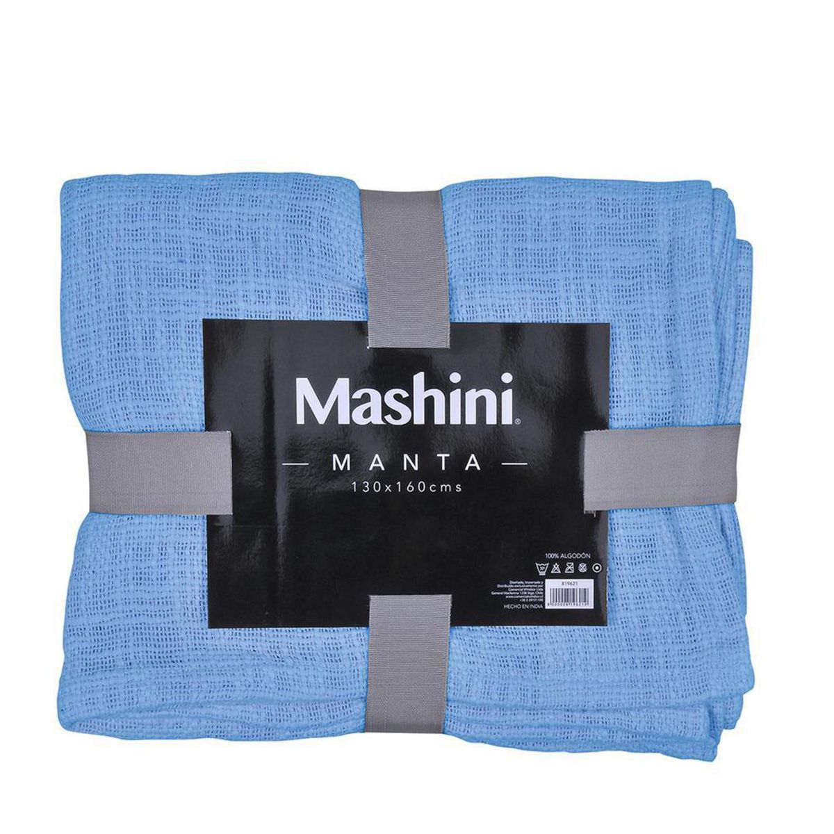 MASHINI - Manta Tejido Especial Celeste