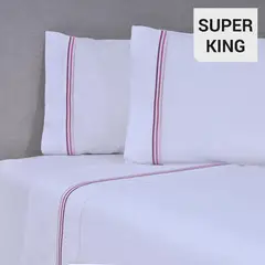 MASHINI - Sábana Bordada 144 Hilos Line