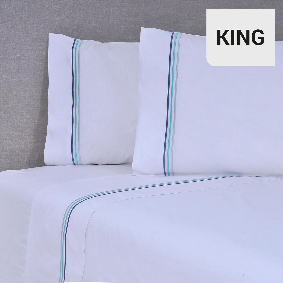 MASHINI - Sábana Bordada 144 Hilos Line