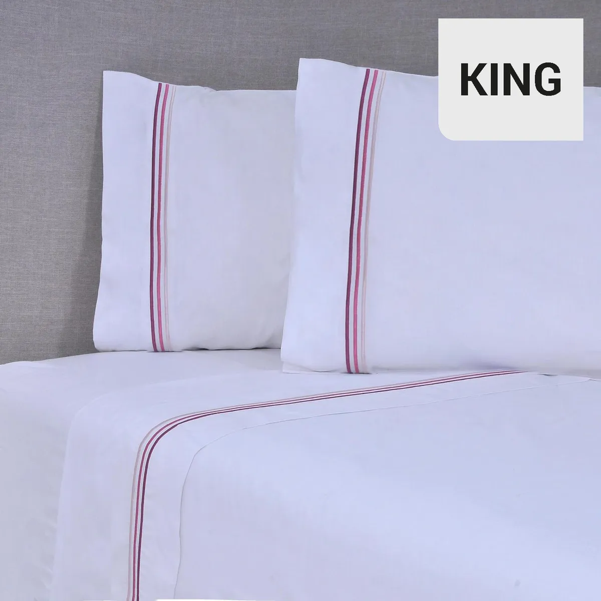 MASHINI - Sábana Bordada 144 Hilos Line