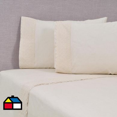 Sbana broderie bricks king amarillo