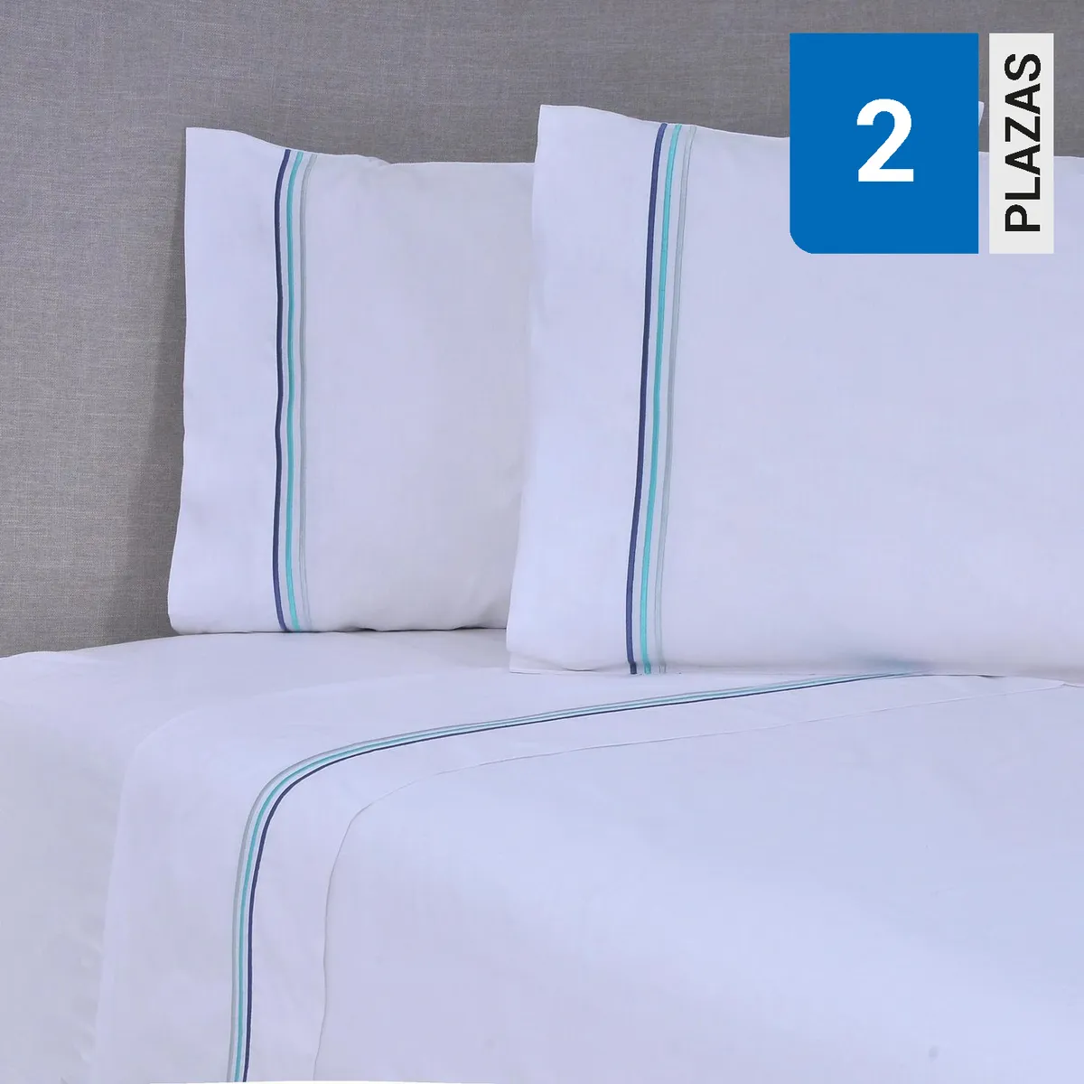 MASHINI - Sábana Bordada 144 Hilos Line