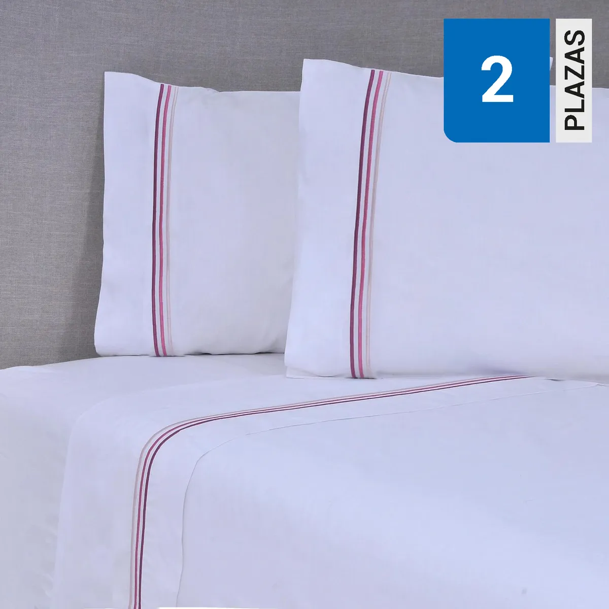 MASHINI - Sábana Bordada 144 Hilos Line