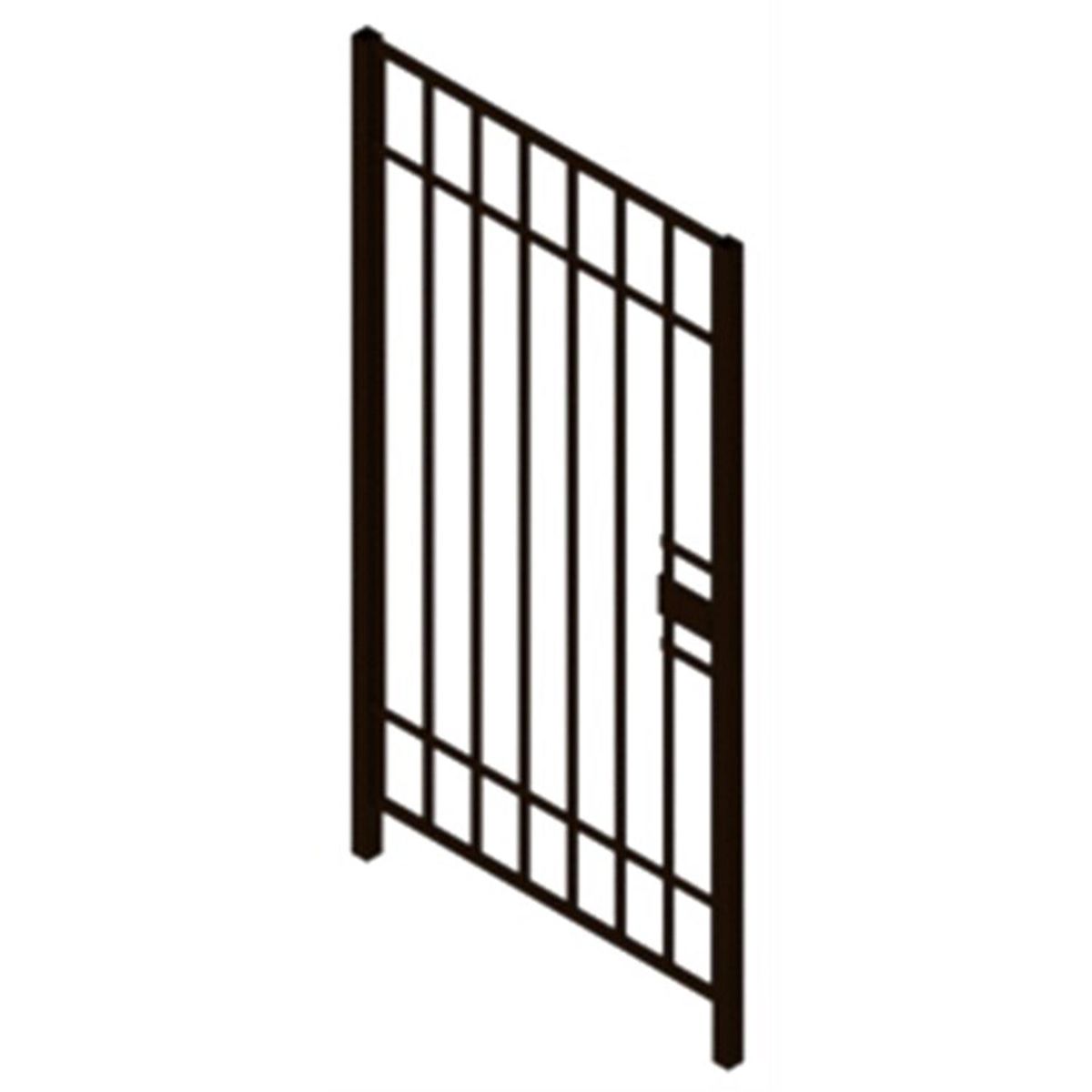 TWH - Reja Pintada Acceso Peatonal Metal 1x2 metros Negro