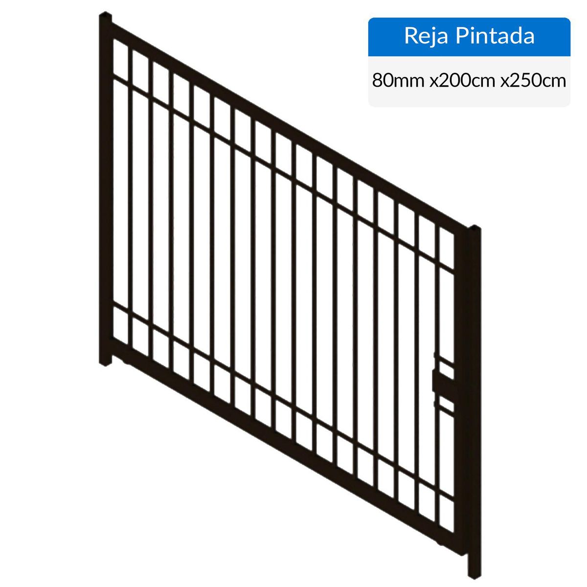 TWH - Reja Pintada Acceso Vehicular Metal 2.5x2 metros Negro
