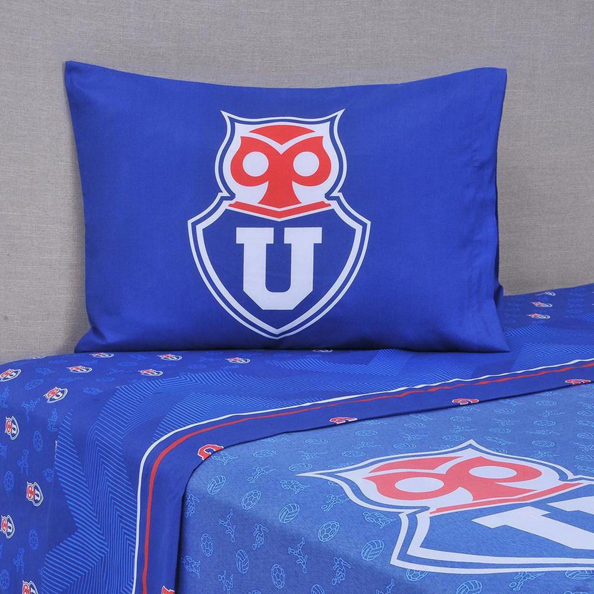 U DE CHILE - Sábana U de Chile Más 1.5 plazas Multicolor