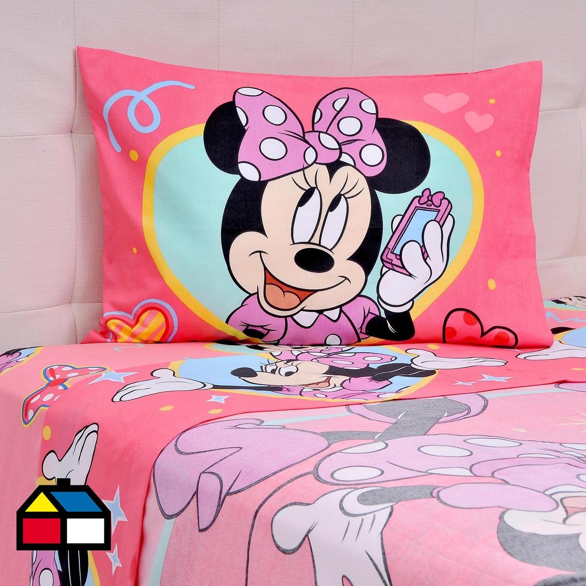 DISNEY - Sábana Minnie Sweet 1.5 plazas Multicolor