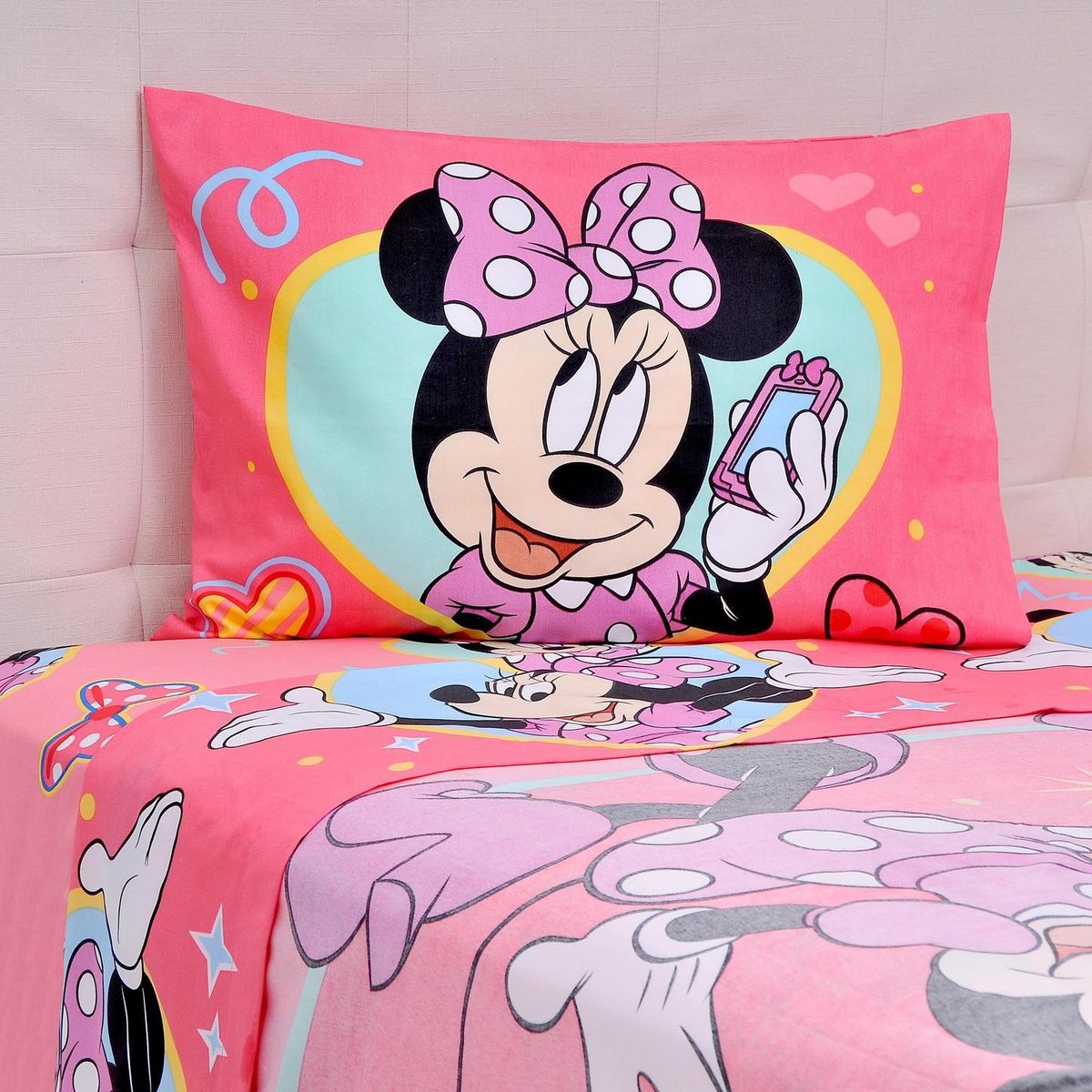DISNEY - Sábana Minnie Sweet 1.5 plazas Multicolor