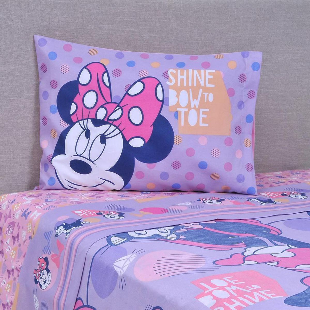 DISNEY - Sábana Minnie Shine 1.5 plazas Multicolor