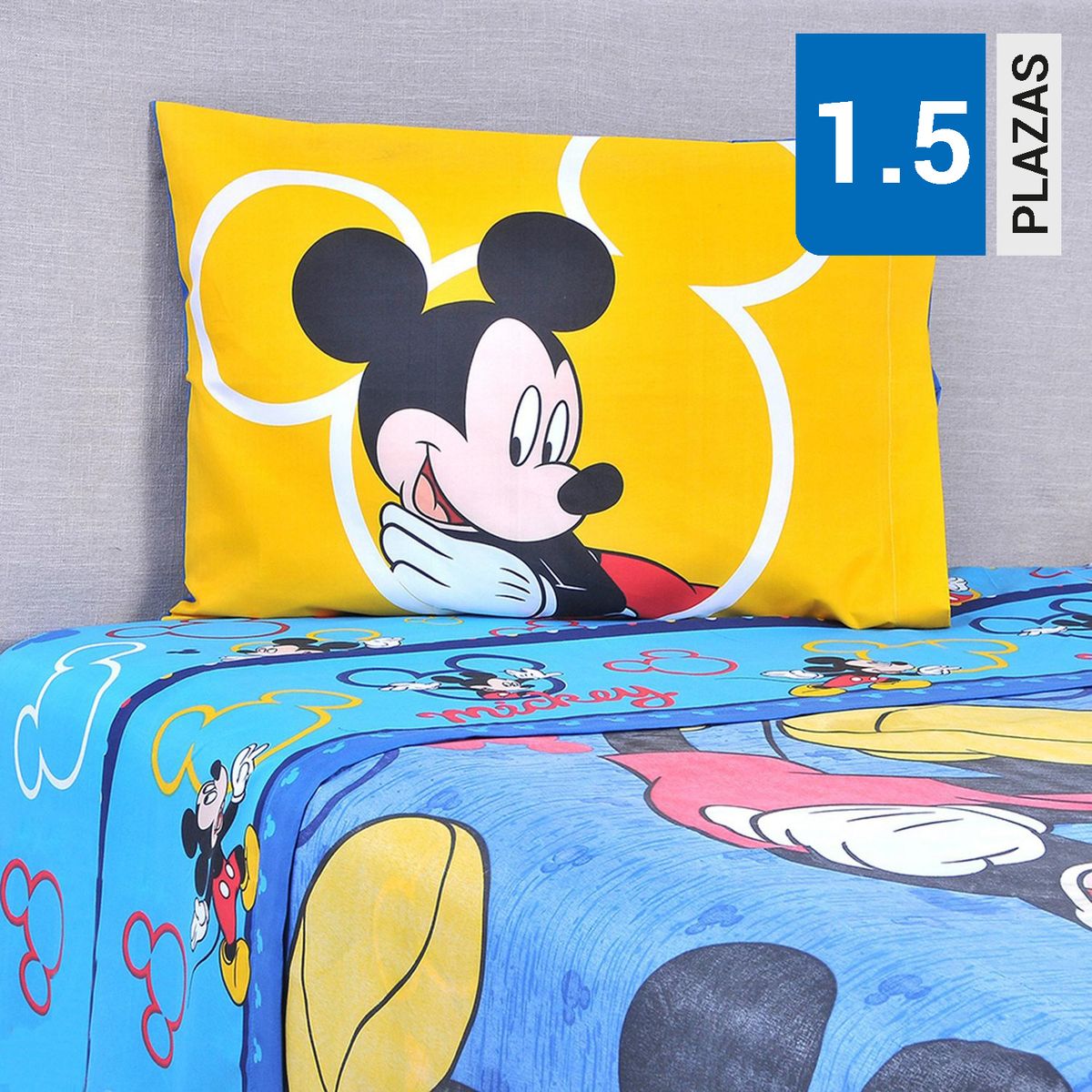 DISNEY - Sábana Mickey 1.5 plazas Multicolor