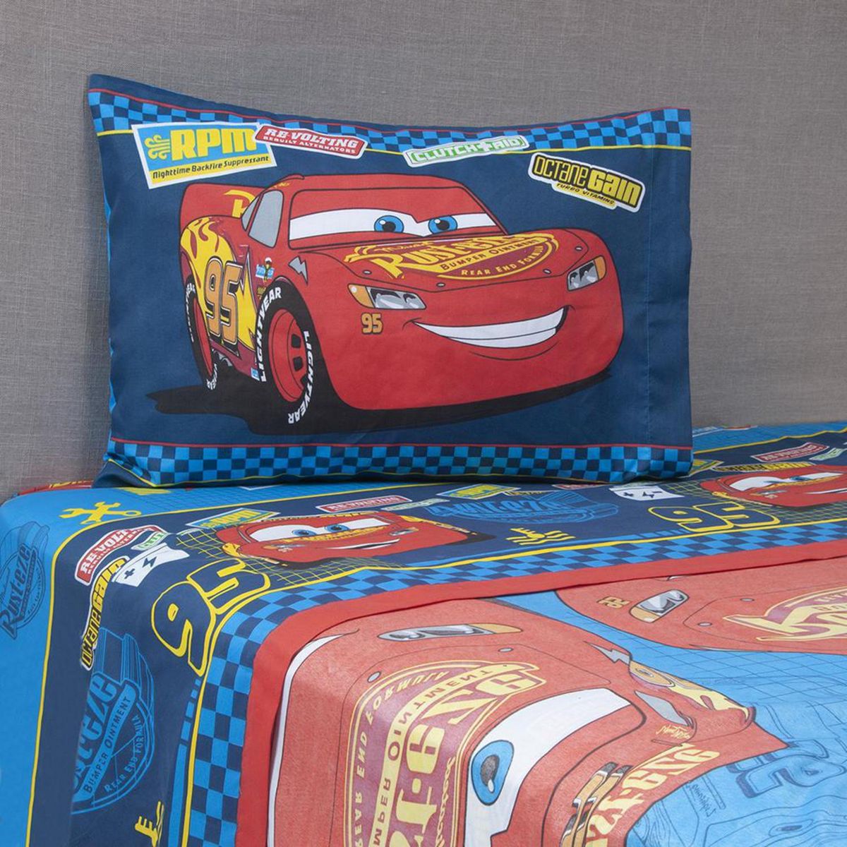 DISNEY - Sábana single Cars piston cup