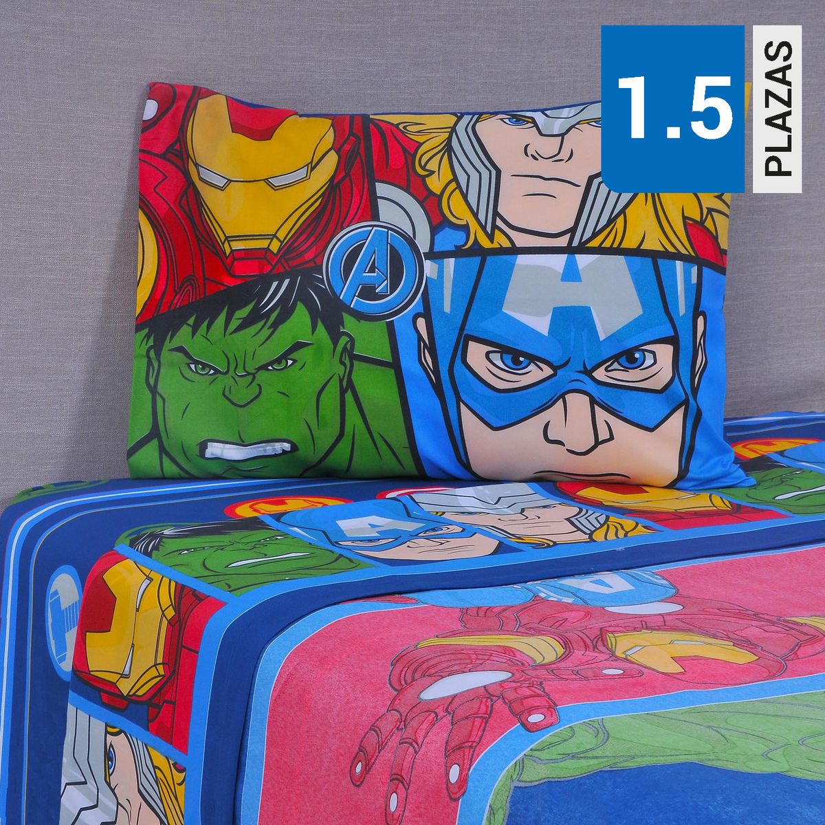 DISNEY - Sábana Avengers All 1.5 plazas Multicolor