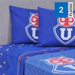 U DE CHILE - Sábana single 2 plazas más